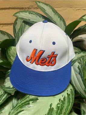 Mets Two-Tone Baseball Cap - White & Blue